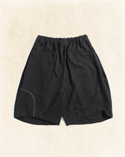 Panelled Arc Shorts ᛝ Black
