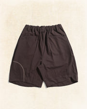 Panelled Arc Shorts ᛝ Brown