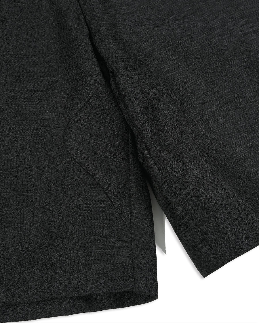 Curved Pocket Shorts ᛝ Black