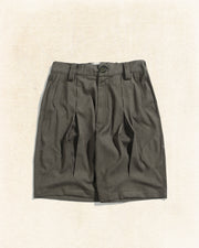 Contour Pleat Shorts ᛝ Taupe
