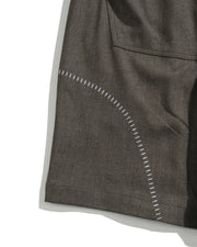 Contour Pleat Shorts ᛝ Taupe