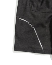 Contour Pleat Shorts ᛝ Black