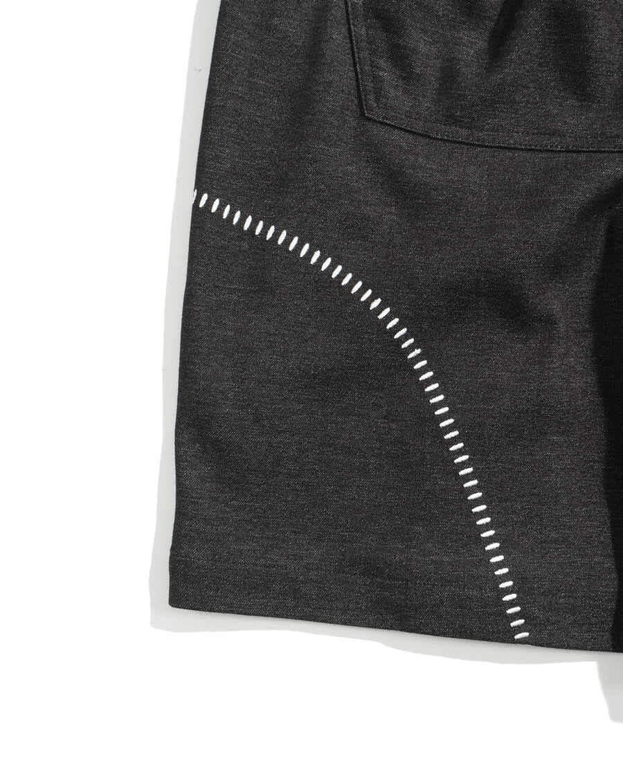 Contour Pleat Shorts ᛝ Black