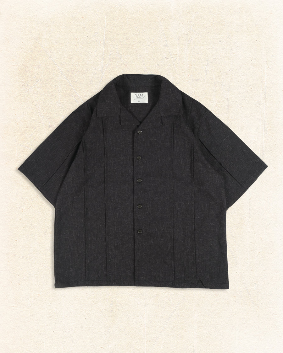 Flow Pleat Shirt  ᛝ Black