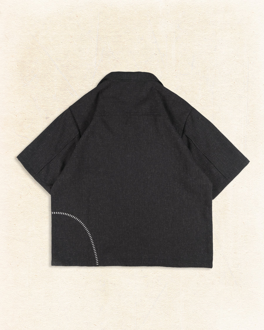 Flow Pleat Shirt  ᛝ Black