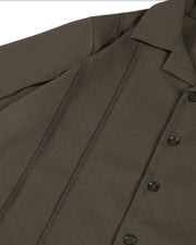 Flow Pleat Shirt  ᛝ Brown