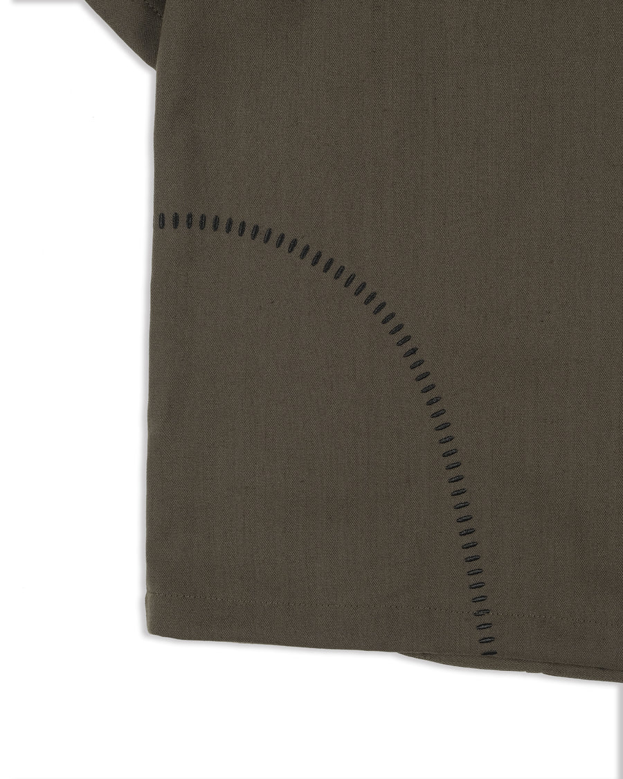 Flow Pleat Shirt  ᛝ Brown