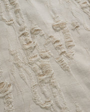 Frayed Wrap Collar Shirt ᛝ Bone