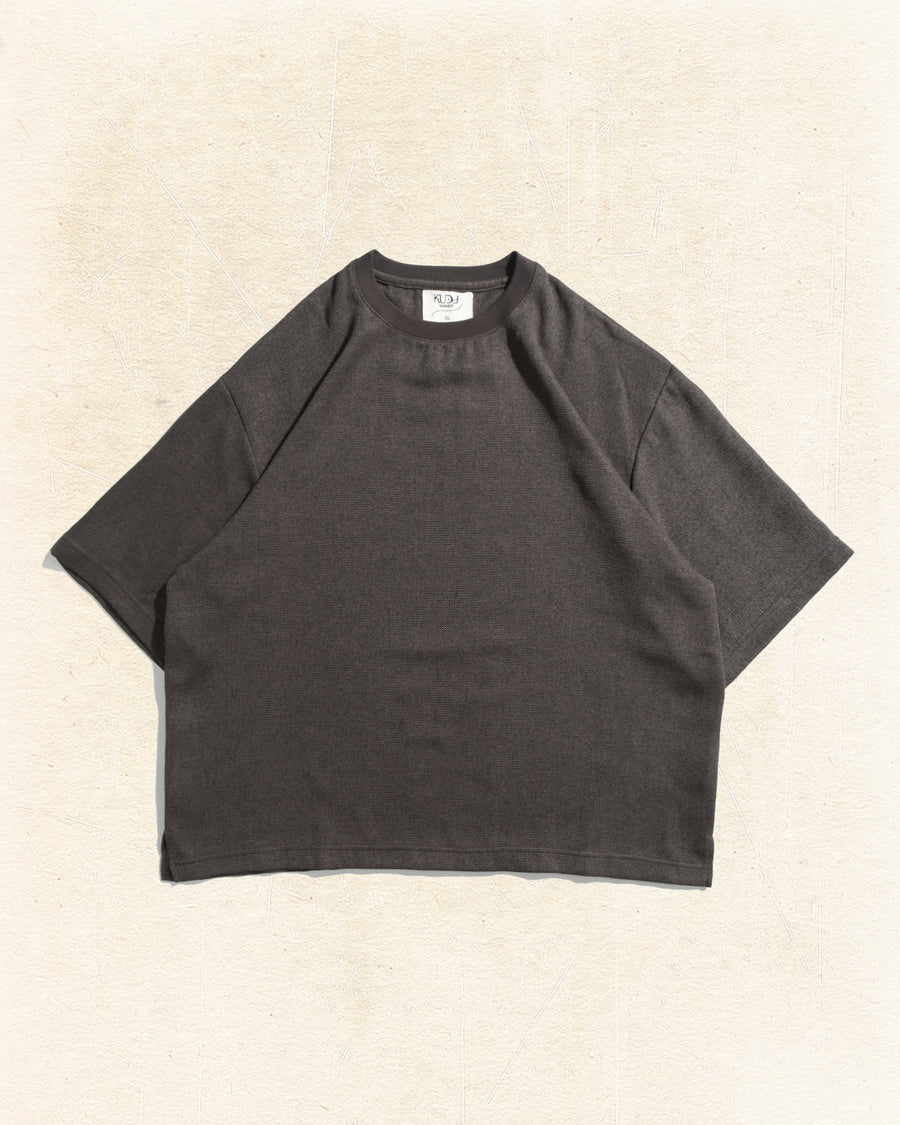 Curved Texture T-shirt ᛝ Wood