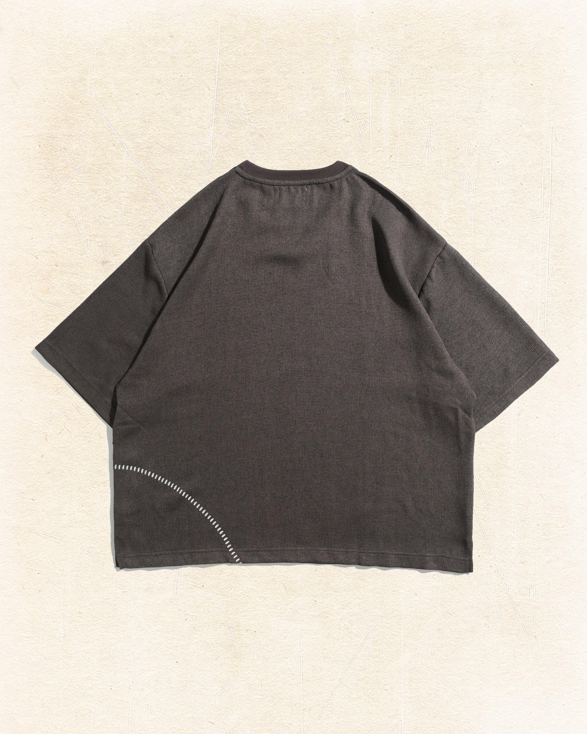 Curved Texture T-shirt ᛝ Wood