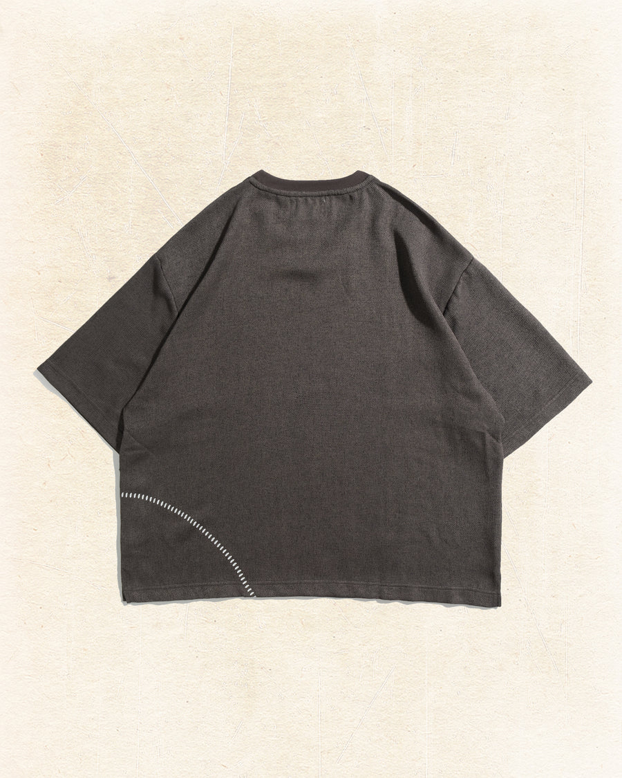 Curved Texture T-shirt ᛝ Wood
