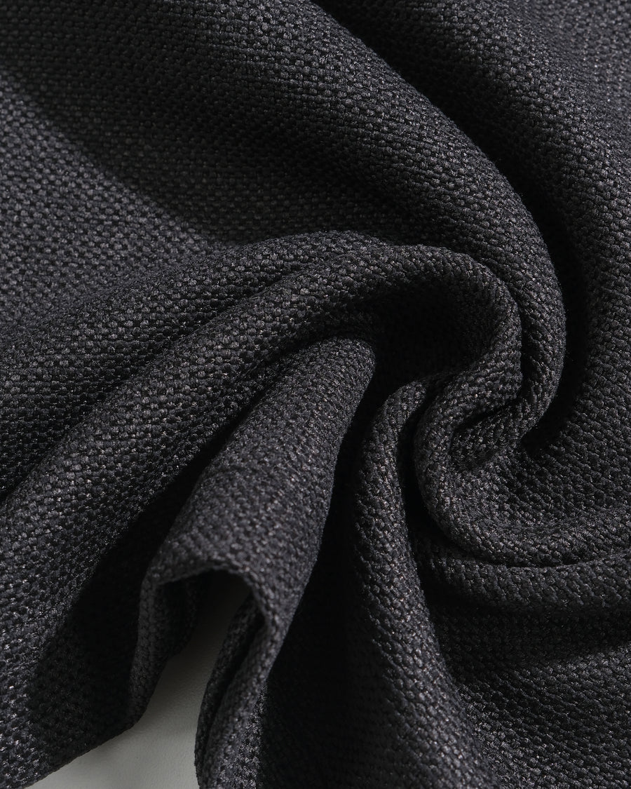 Curved Texture T-shirt ᛝ Black