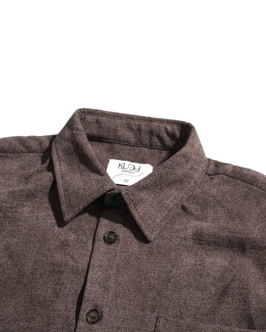 Boxy Trace Shirt ᛝ Brown