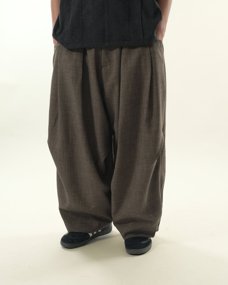 Pleat Volume Pants ᛝ Taupe
