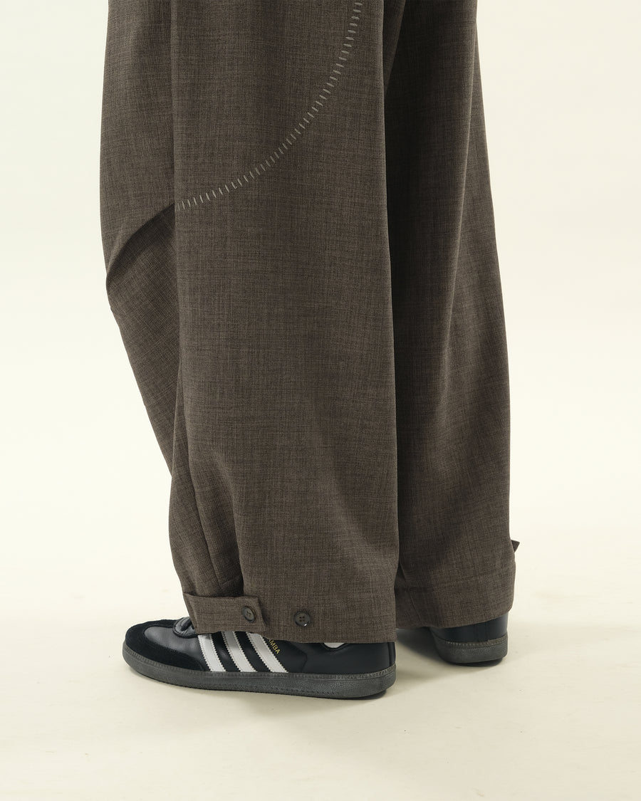 Pleat Volume Pants ᛝ Taupe