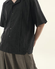 Flow Pleat Shirt  ᛝ Black