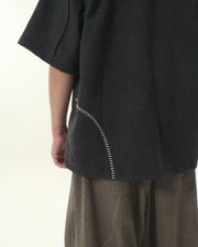 Flow Pleat Shirt  ᛝ Black