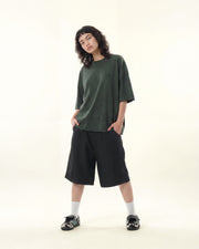 Curved Pocket Shorts ᛝ Black