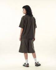 Curved Pocket Shorts ᛝ Taupe