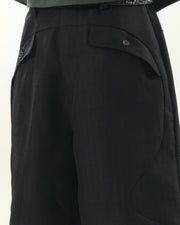 Curved Pocket Shorts ᛝ Black