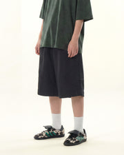 Curved Pocket Shorts ᛝ Black