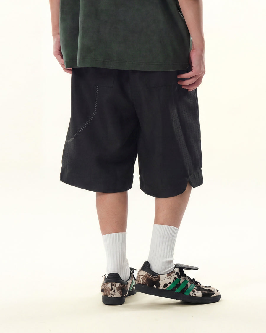 Curved Pocket Shorts ᛝ Black