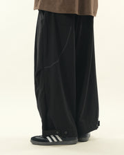 Pleat Volume Pants ᛝ Black