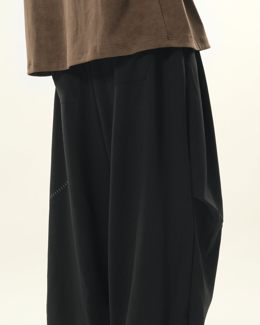 Pleat Volume Pants ᛝ Black