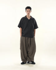 Flow Pleat Shirt  ᛝ Black