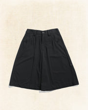 Pleat Fan Shorts ᛝ Black