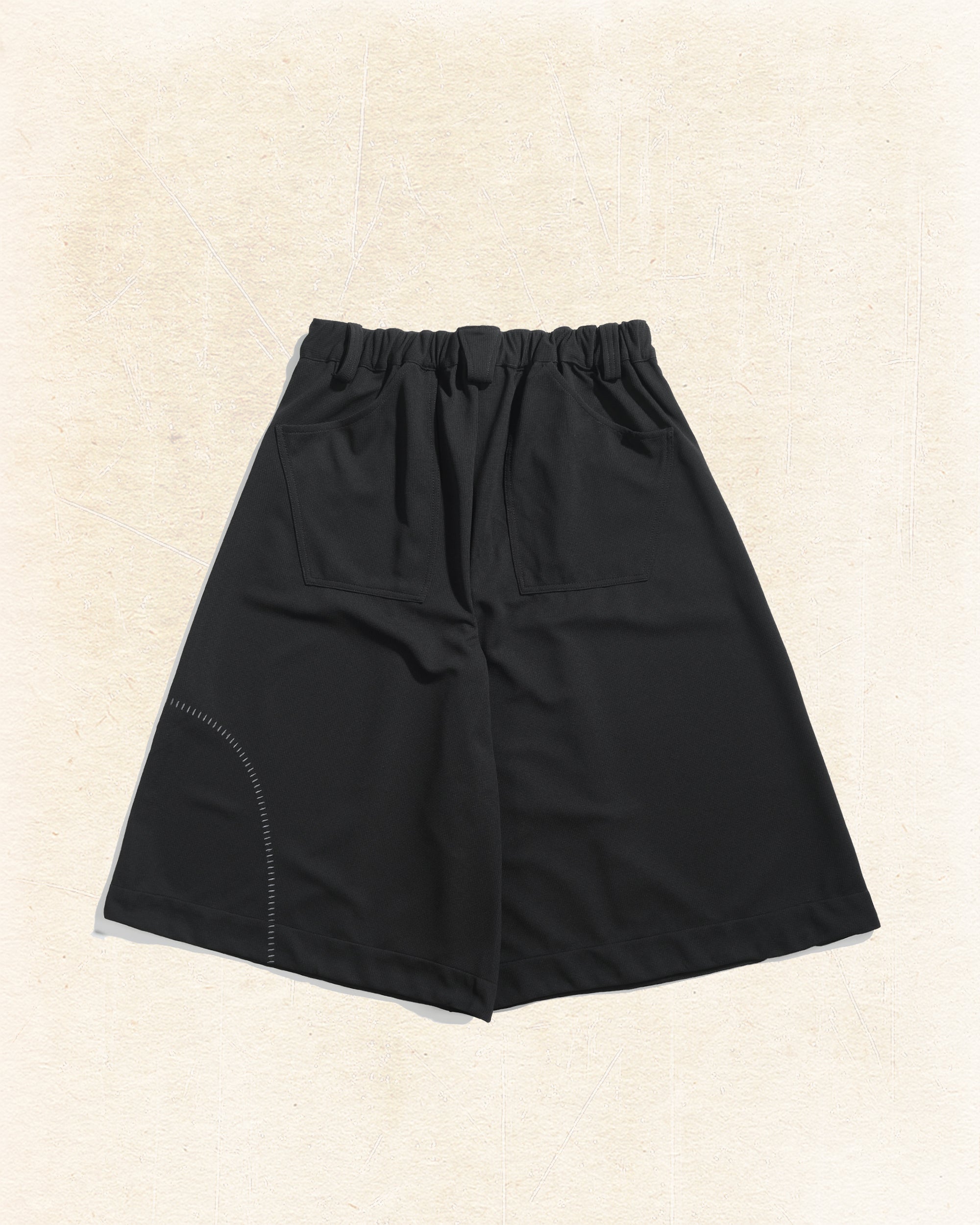 Pleat Fan Shorts ᛝ Black