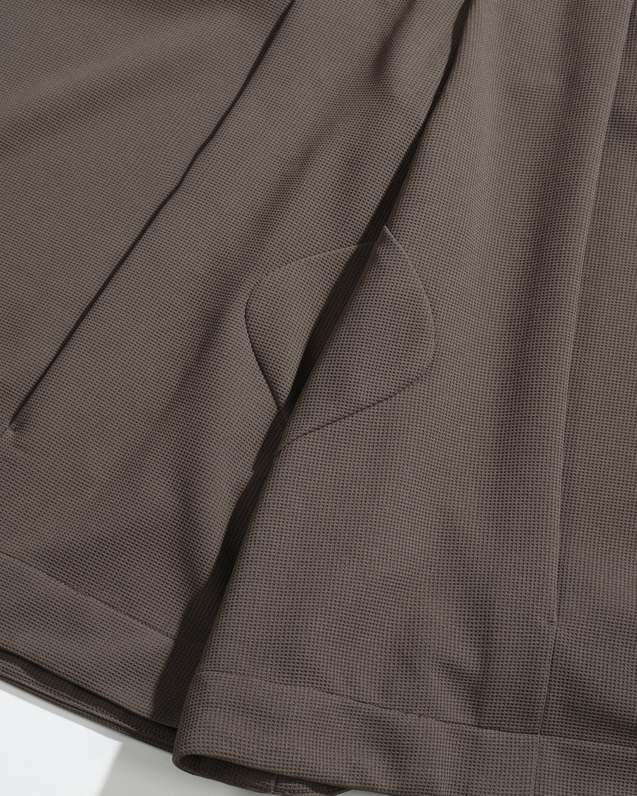 Pleat Fan Shorts ᛝ Clay Brown