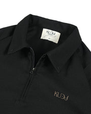 Contour Zip Polo ᛝ Black