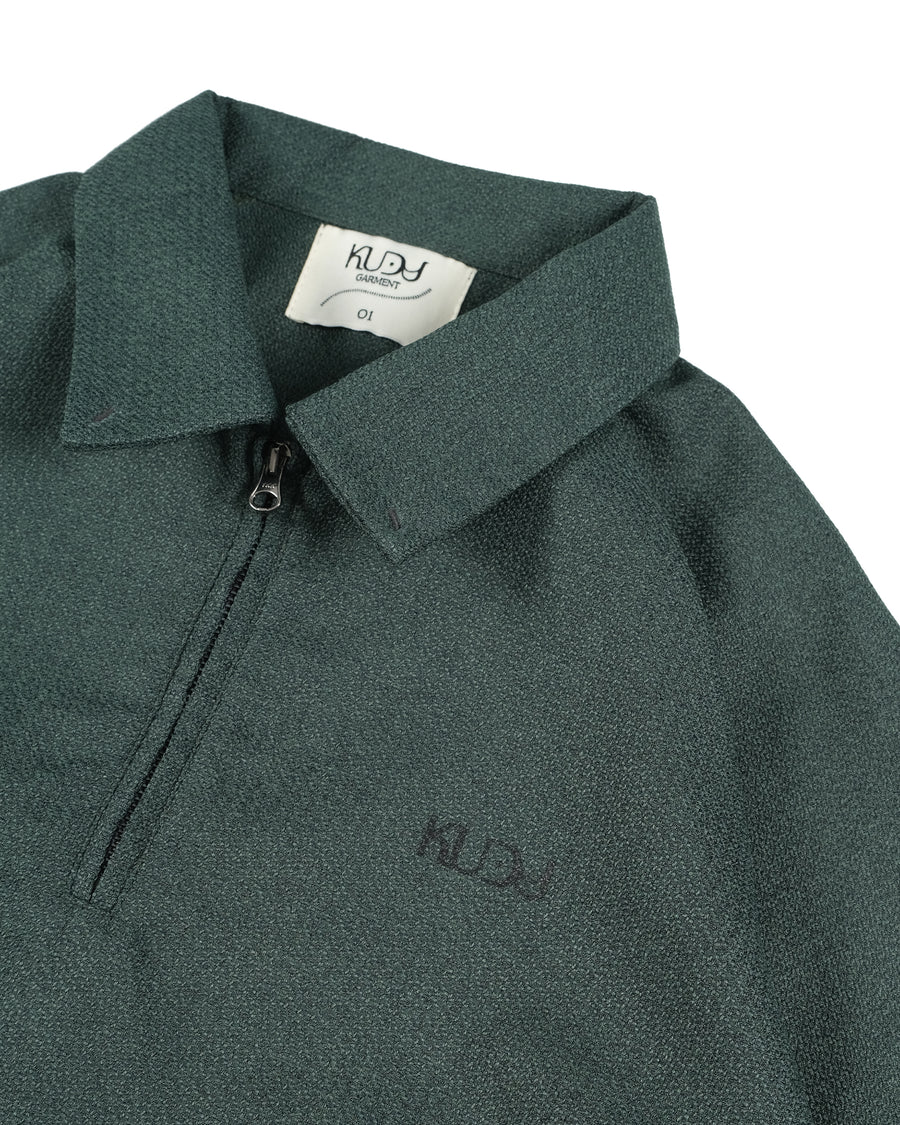Contour Zip Polo ᛝ Green