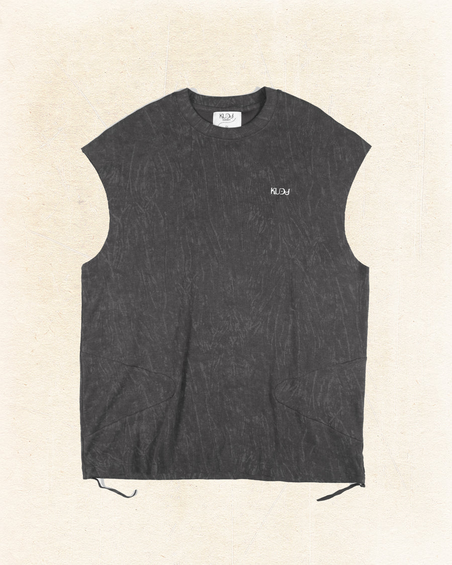 Totem Sleeveless T-shirt ᛝ Grey