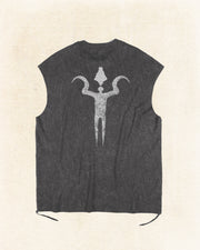 Totem Sleeveless T-shirt ᛝ Grey