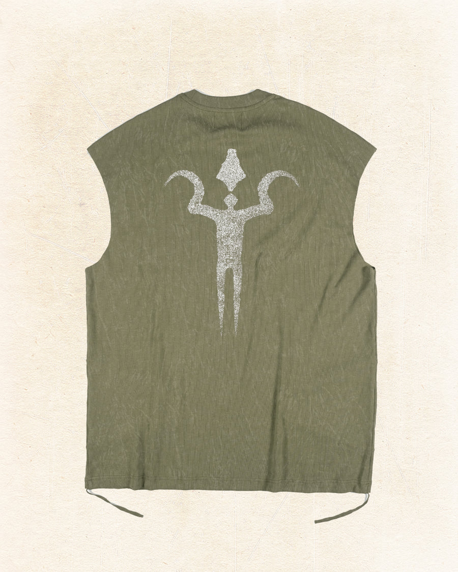 Totem Sleeveless T-shirt ᛝ Green