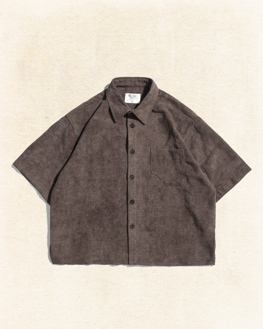 Boxy Trace Shirt ᛝ Brown
