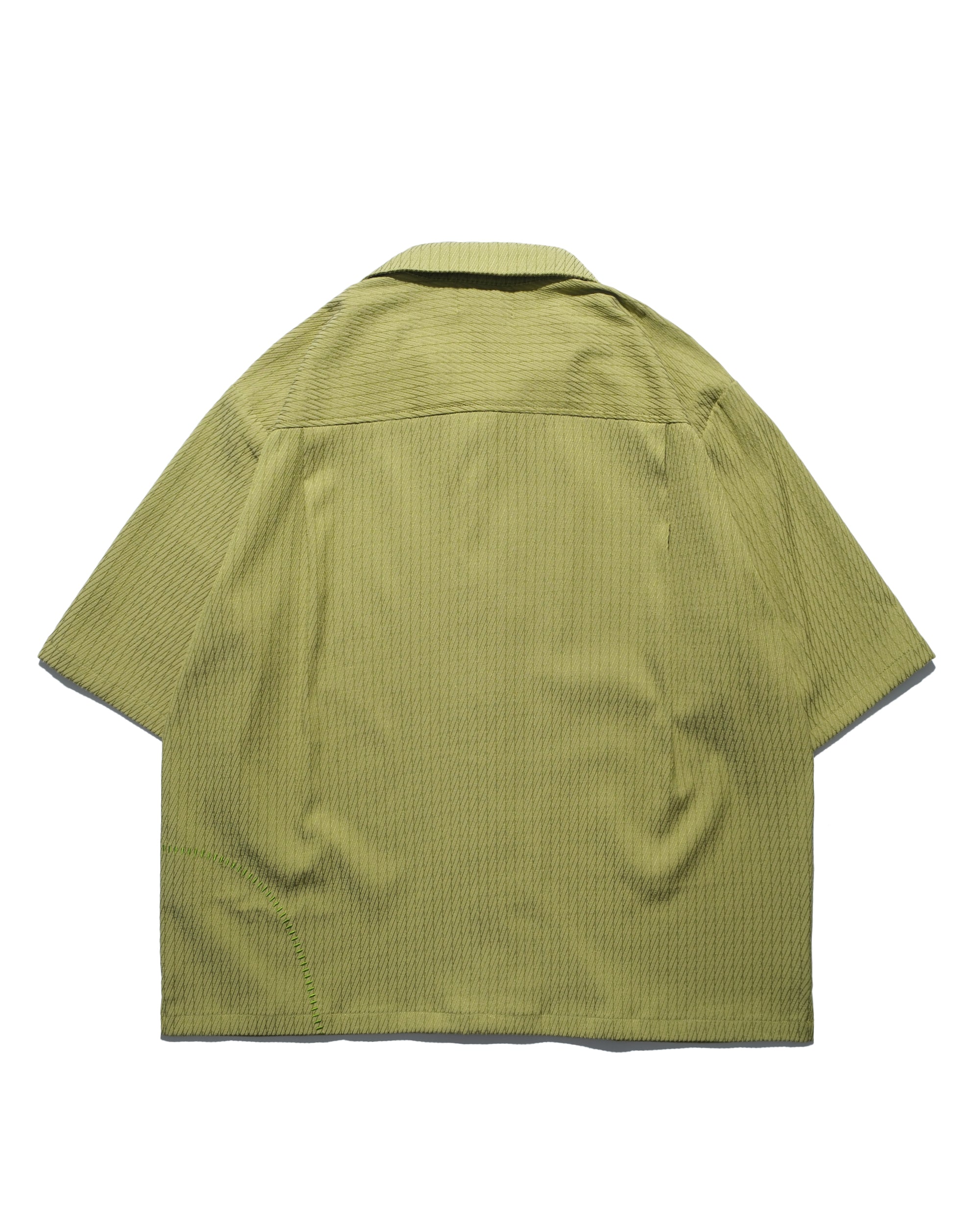 Stripe Cuban Shirt ᛝ Olive Green