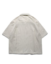 Stripe Cuban Shirt ᛝ Ivory Stripe