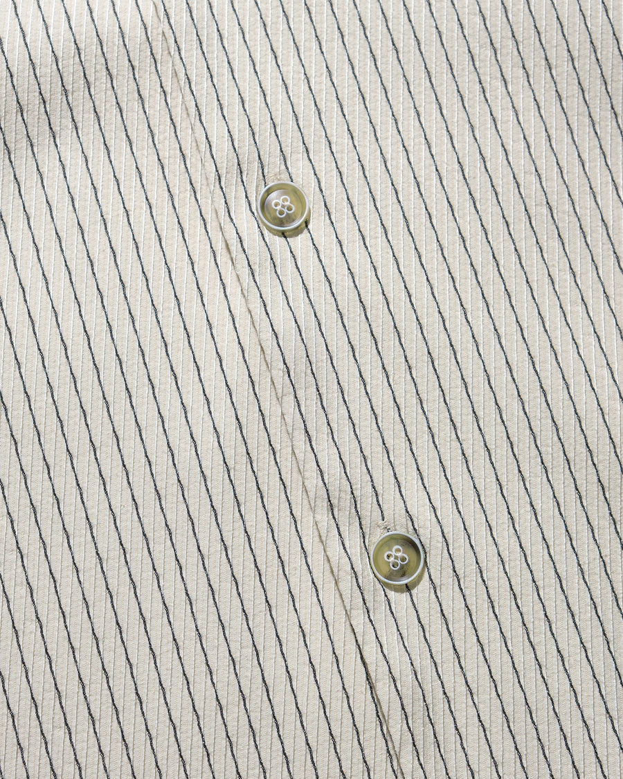Stripe Cuban Shirt ᛝ Ivory Stripe