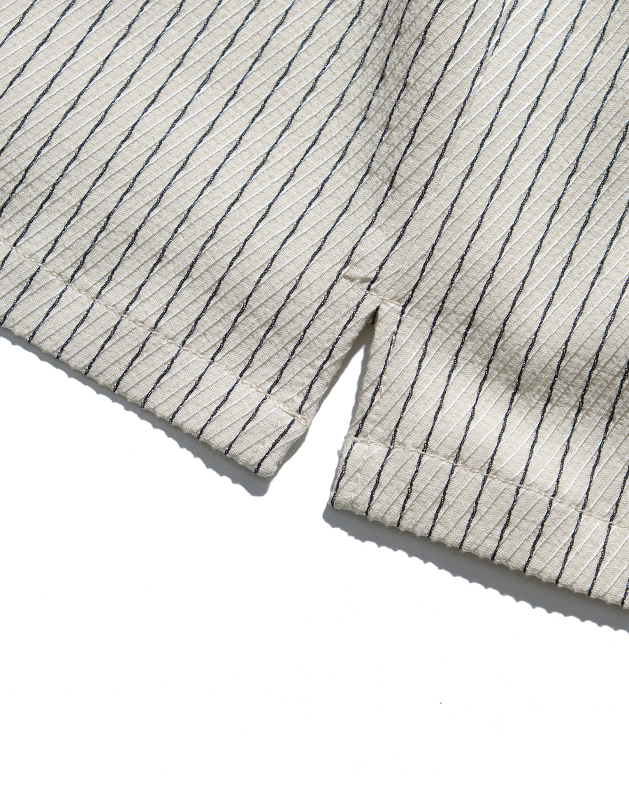Stripe Cuban Shirt ᛝ Ivory Stripe