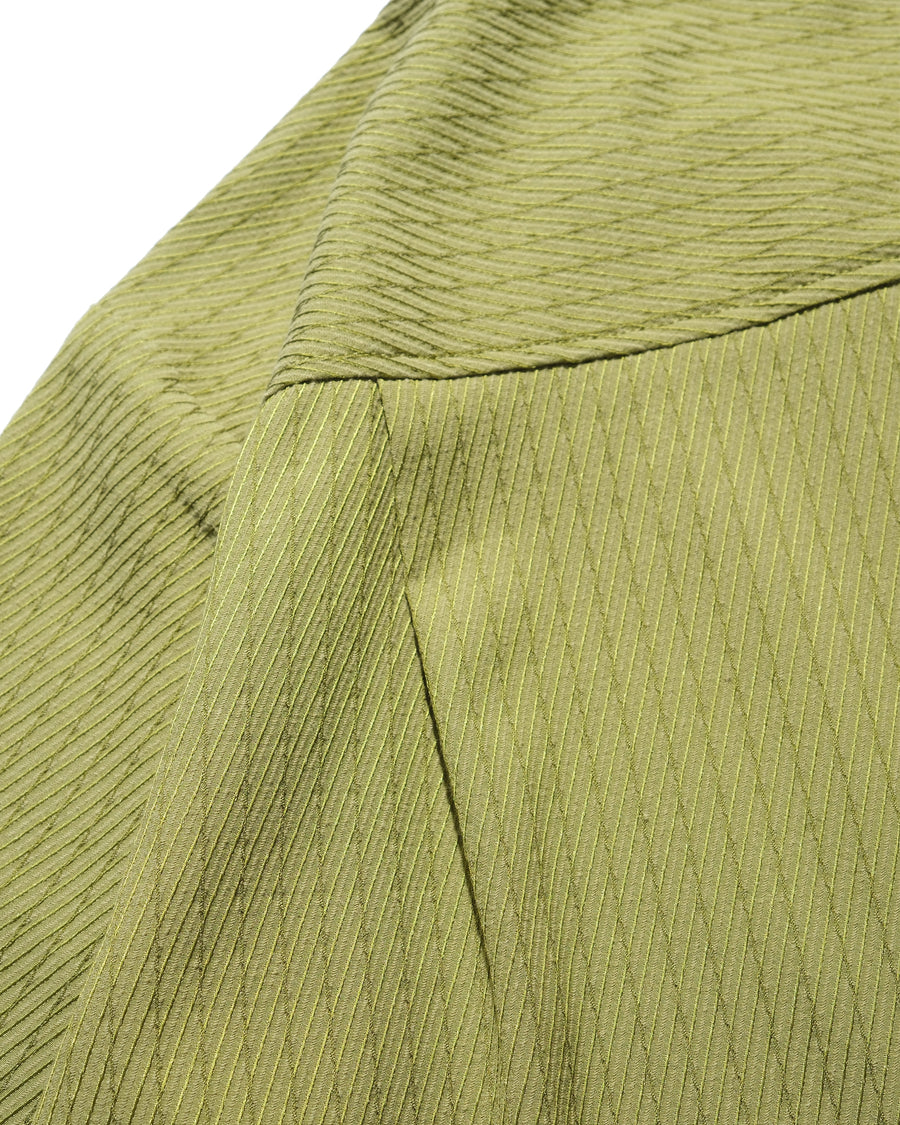 Stripe Cuban Shirt ᛝ Olive Green