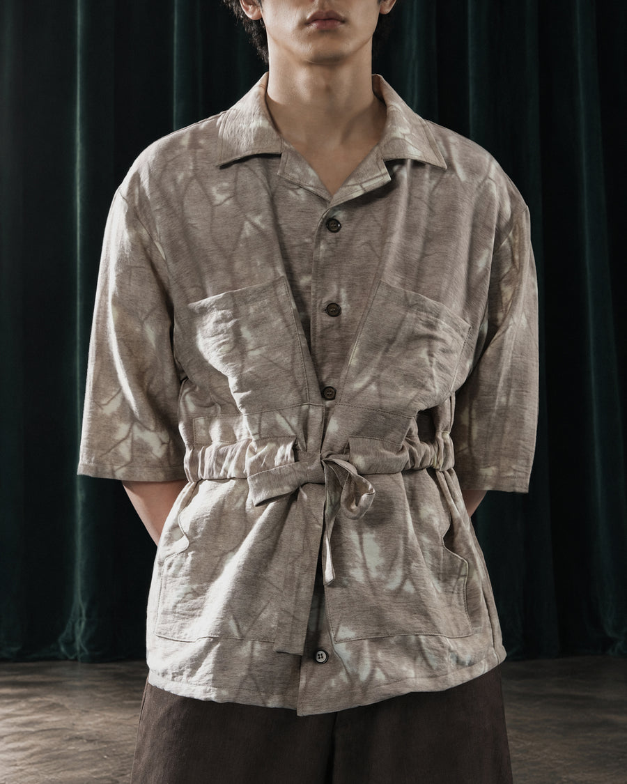 Layered Tie Shirt ᛝ Khaki