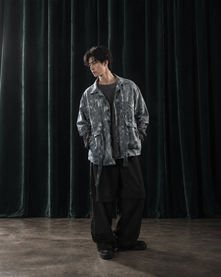 Layered Tie Shirt ᛝ Grey