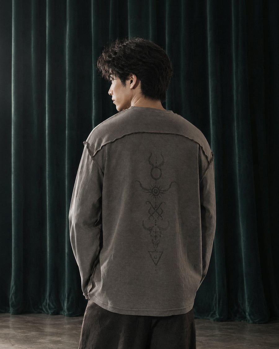 Totem Reverse Long Tee ᛝ Ash Taupe