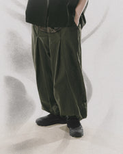 Pleat Loose Pants ᛝ Deep Green