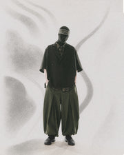 Wrap Collar Shirt ᛝ Black