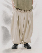 Pleat Loose Pants ᛝ Khaki