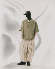 Wrap Collar Shirt ᛝ Sage Green